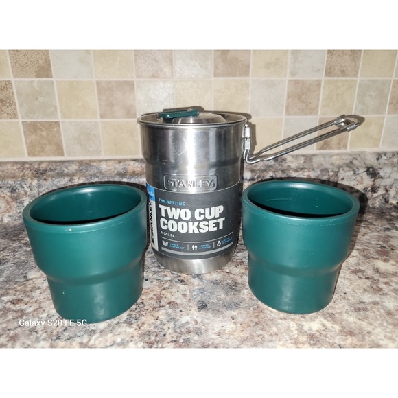 Stanley Stainless Steel Camp Two Cup Cookset 4 Piece Nesting Set Outdoors Camp - Picture 4 of 4